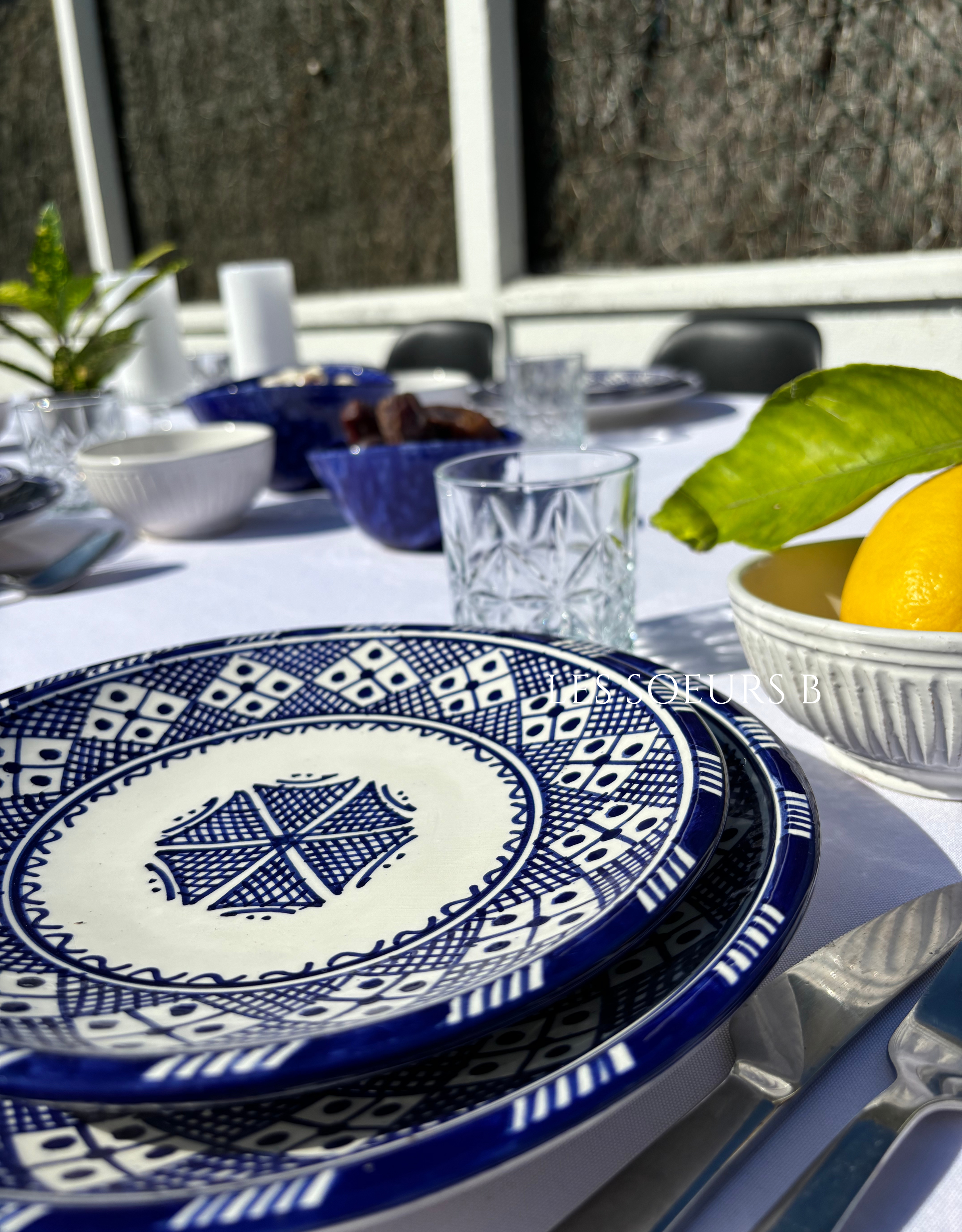Assiette bleue