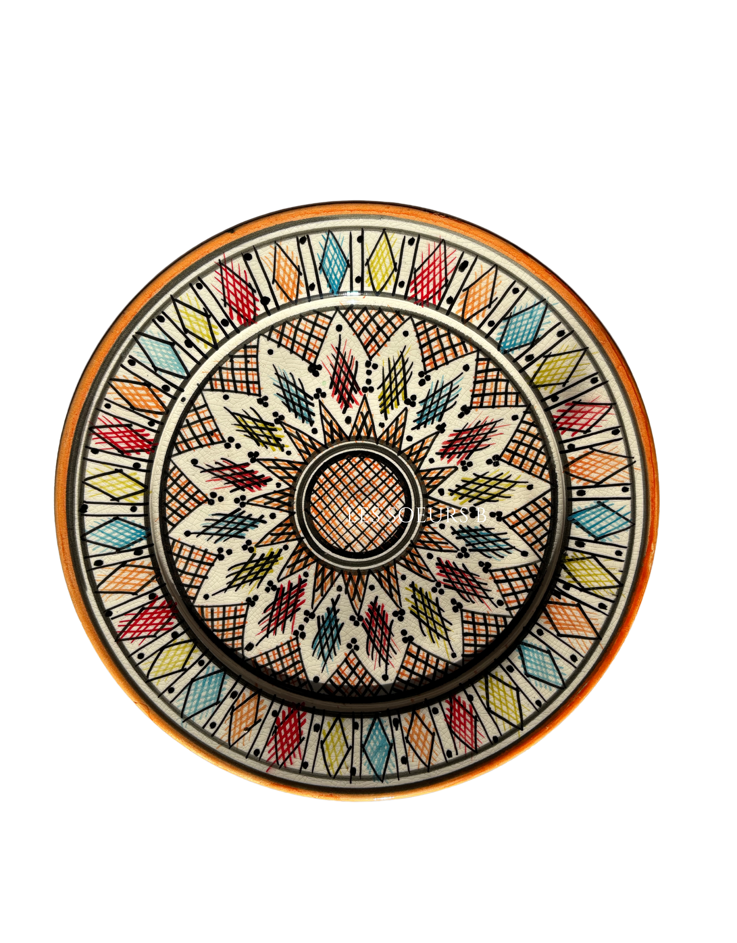 Assiette orangée