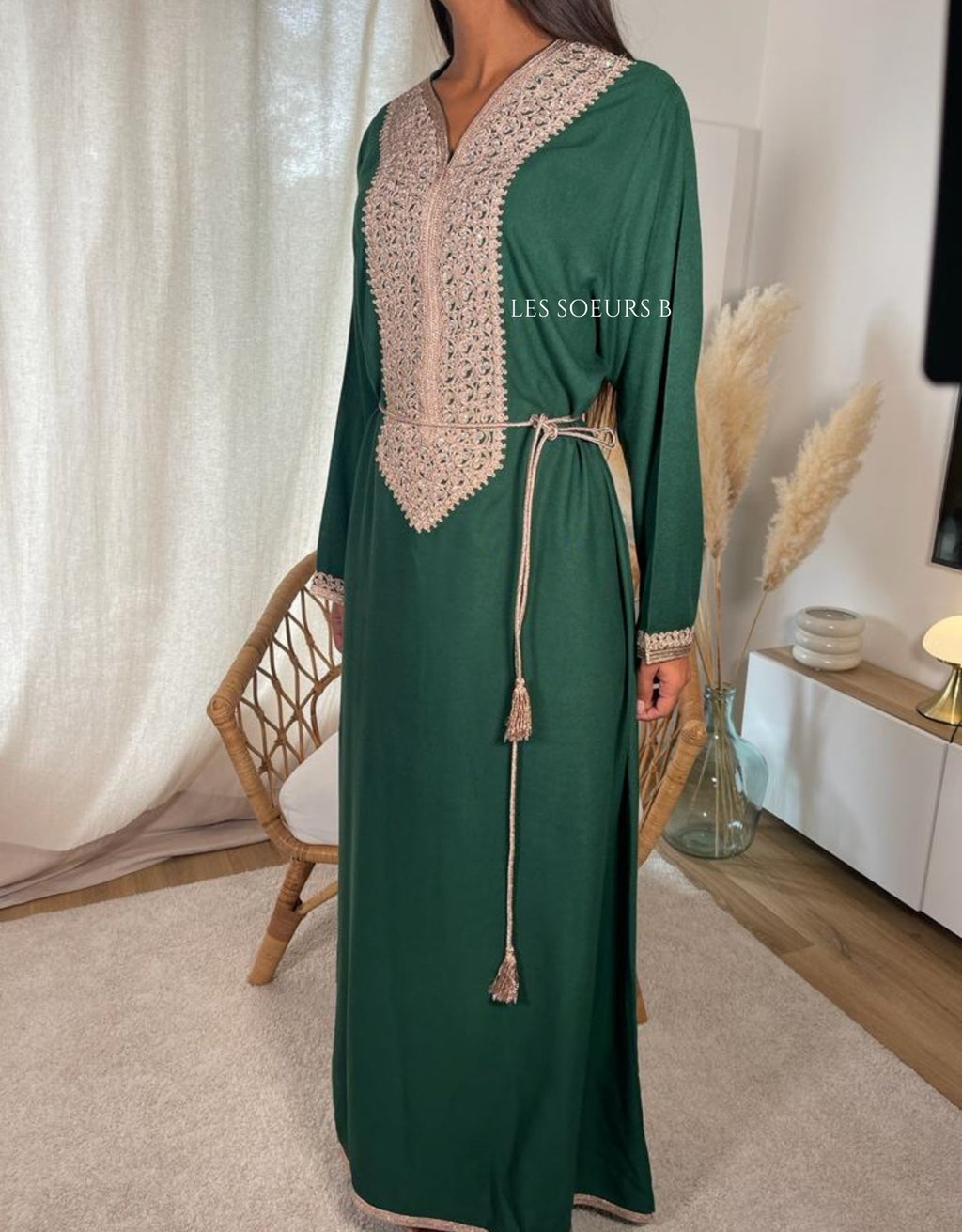 Caftan vert - Réf : 1095