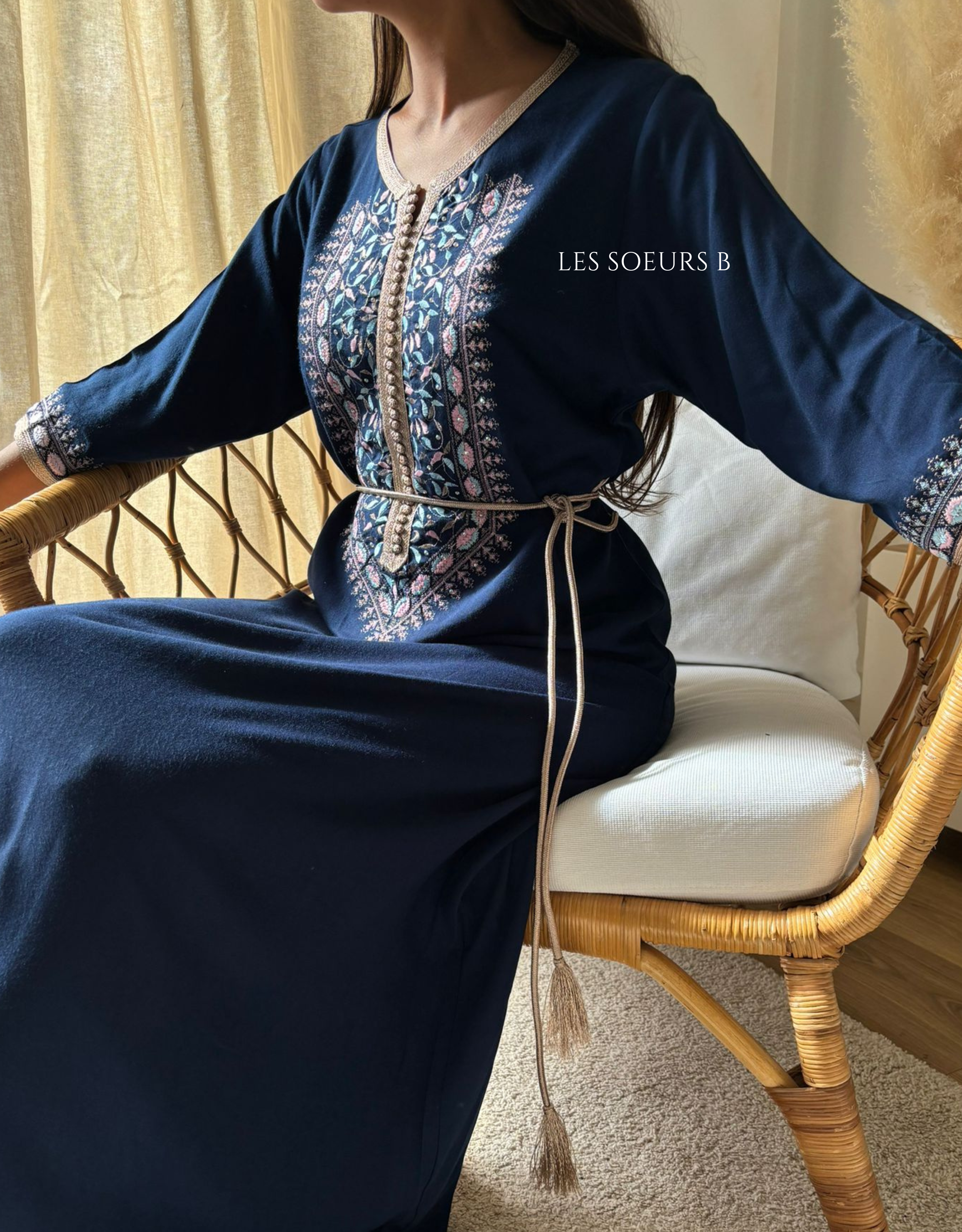 White embroidered kaftan - Ref: 1032