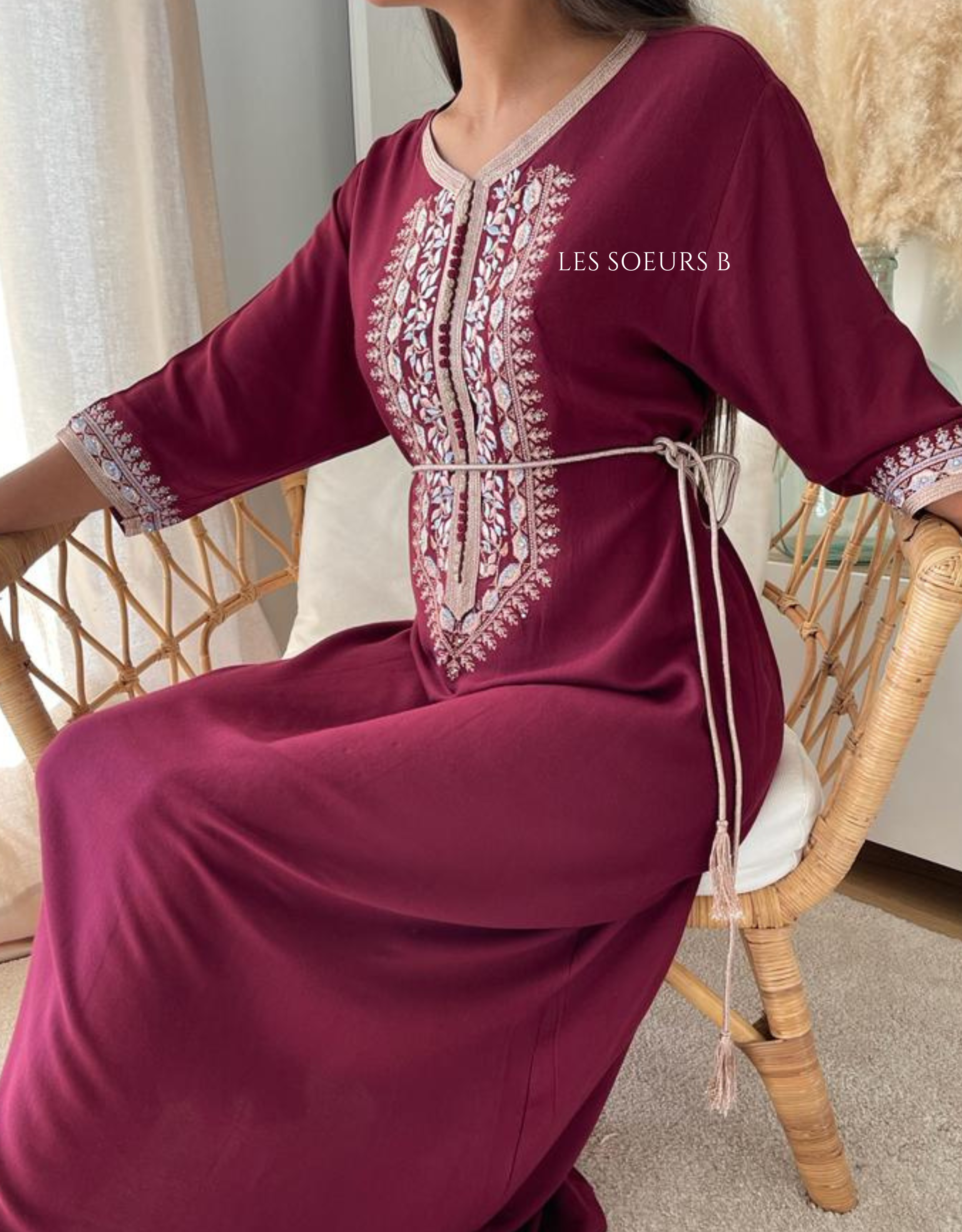 White embroidered kaftan - Ref: 1032