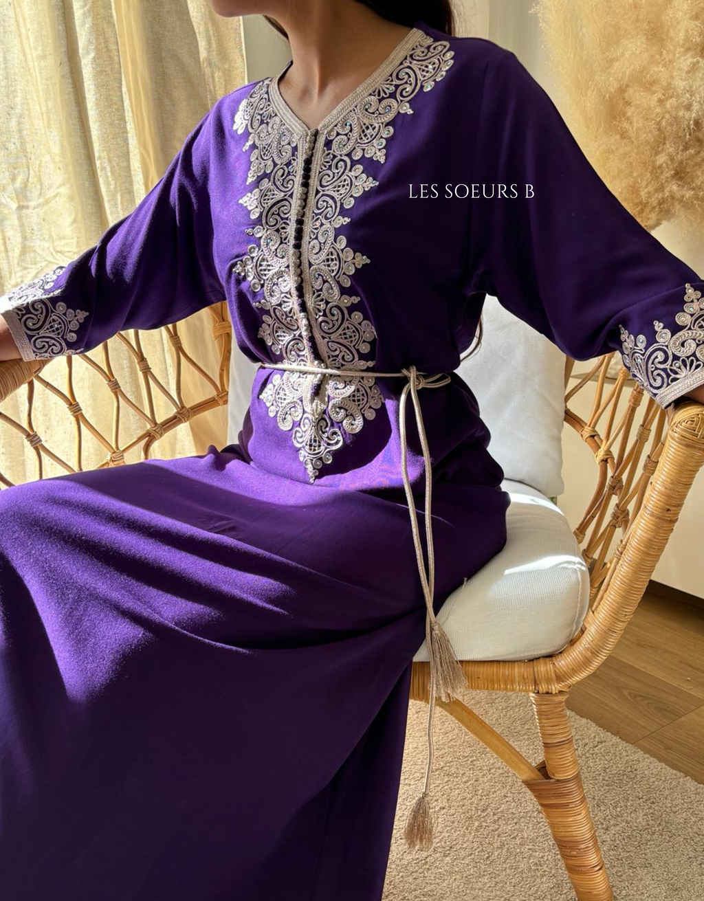 Caftan violet - Réf : 1147