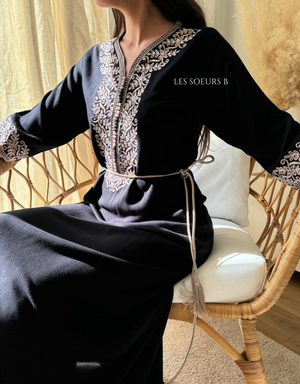 Caftan noir - Réf : 1148