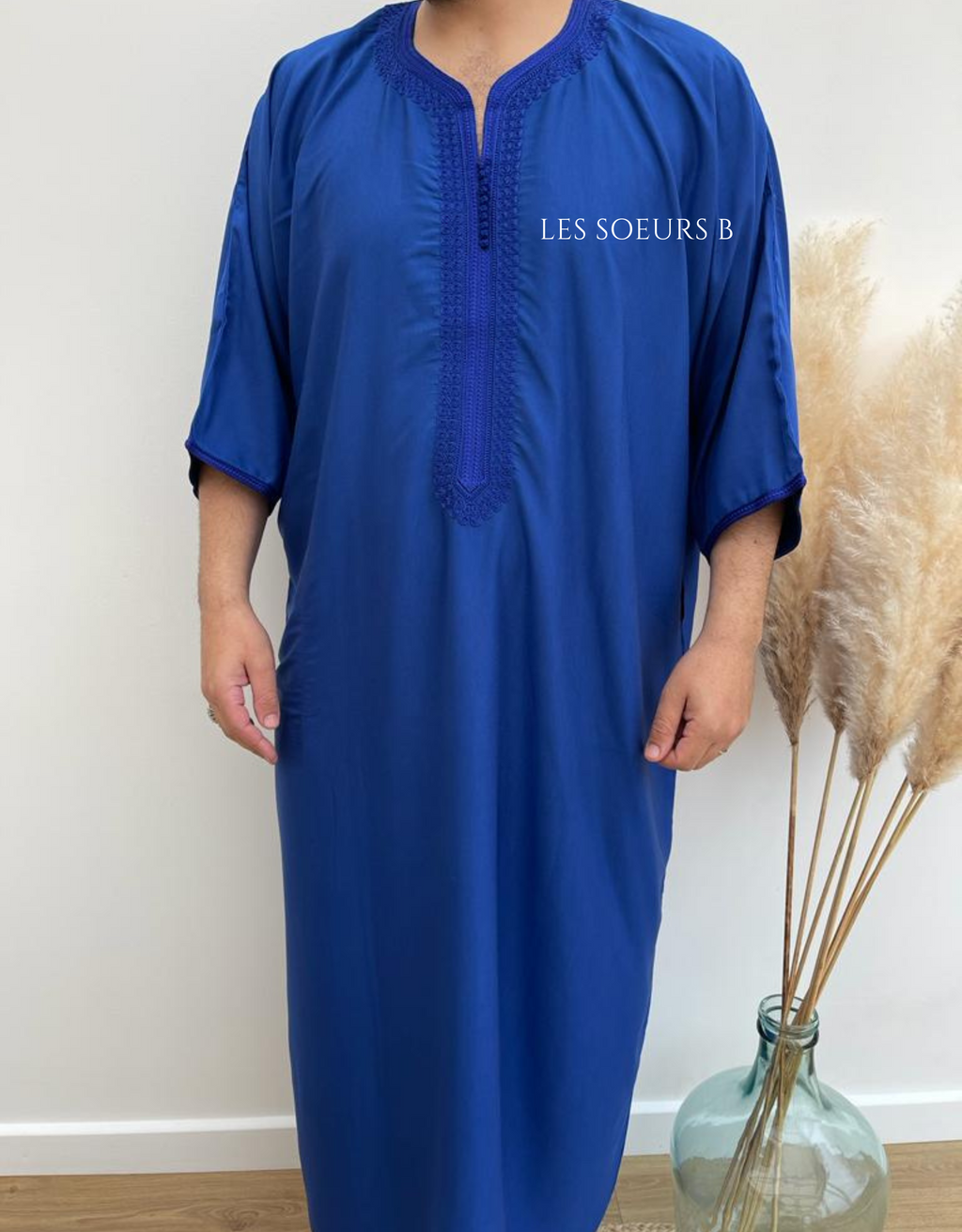 Abaya bleu roi - Réf : 4055