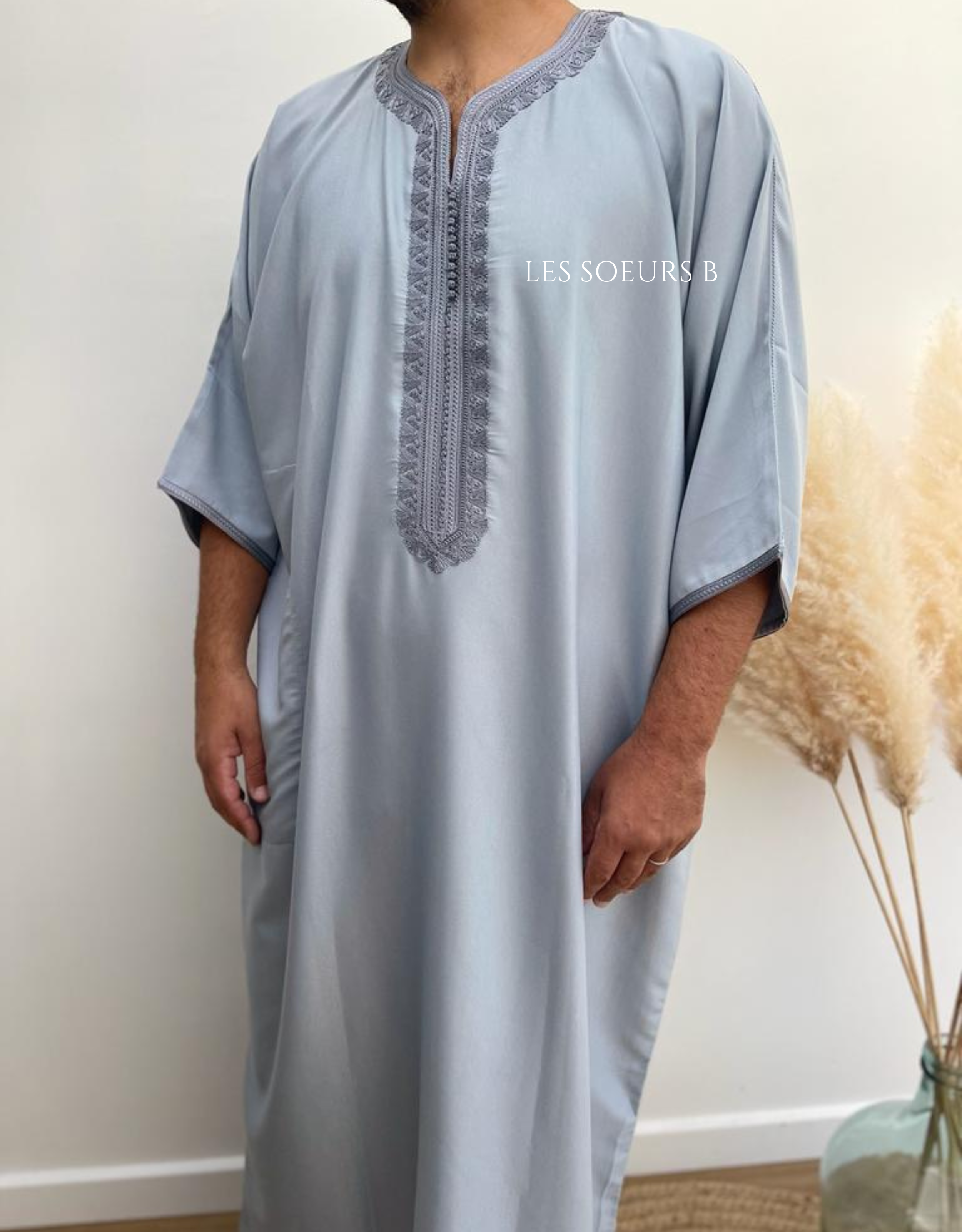 Gray men's abaya - Ref: 4016