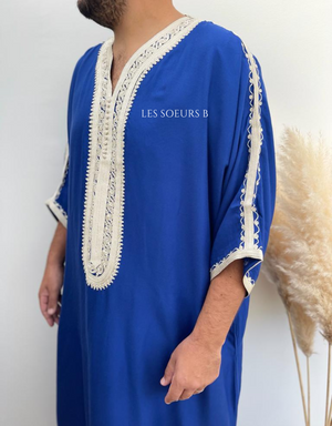 Abaya bleu roi - Réf : 4020