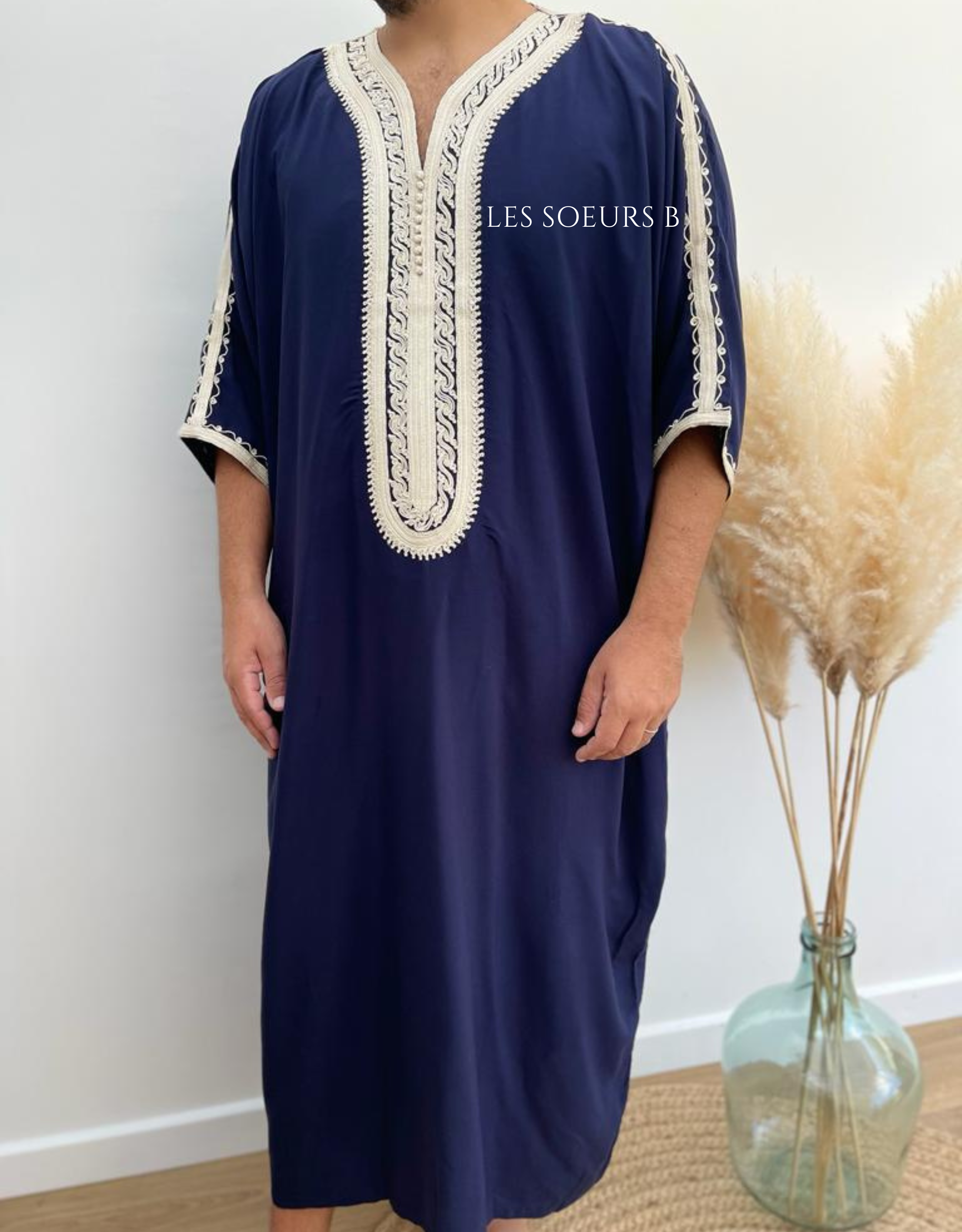 Navy blue men's abaya - Ref: 4021