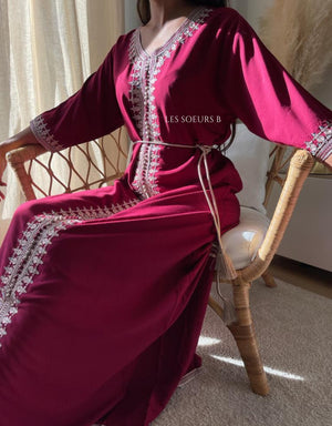 Caftan bordeaux - Réf : 1123