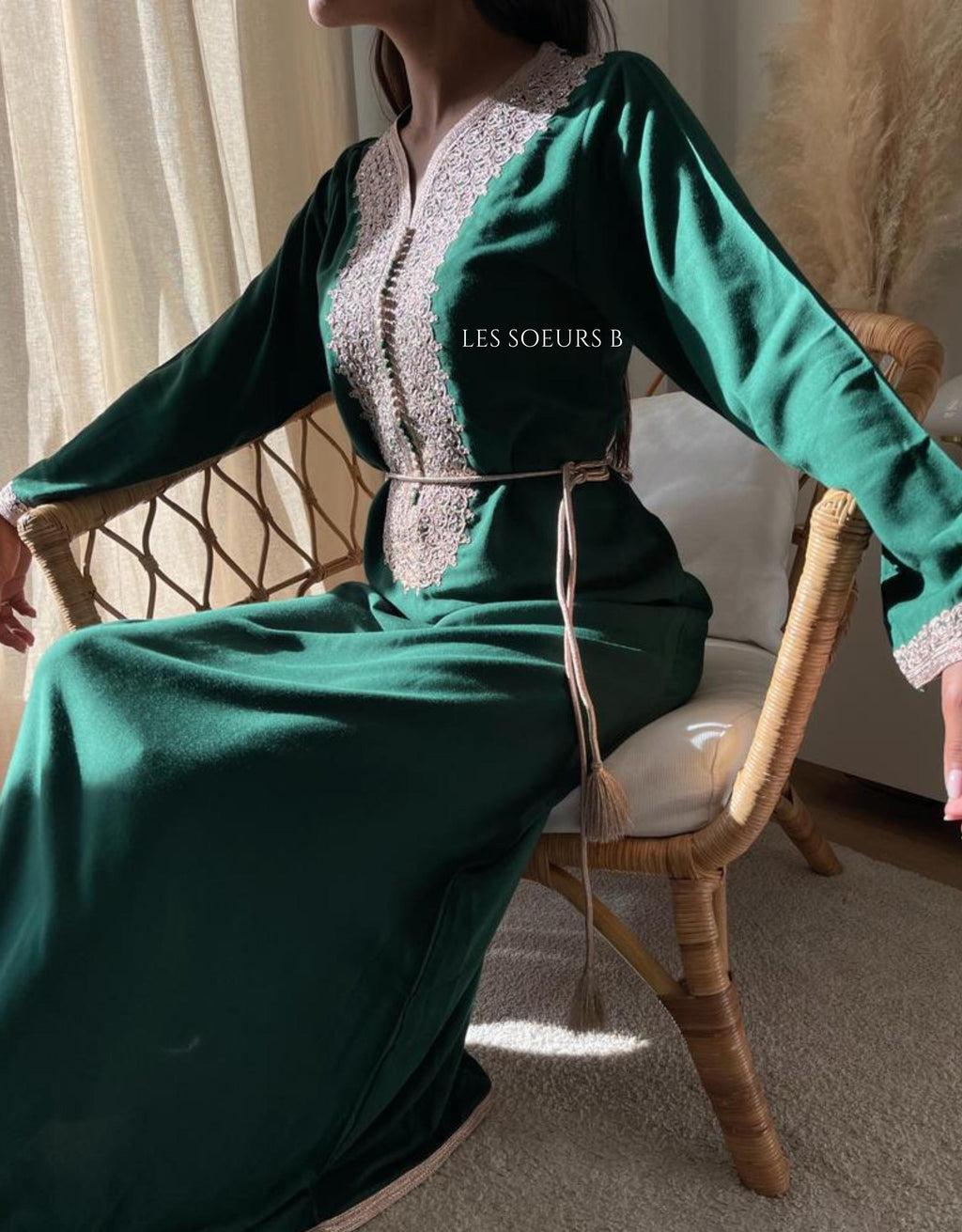 Caftan vert - Réf : 1124