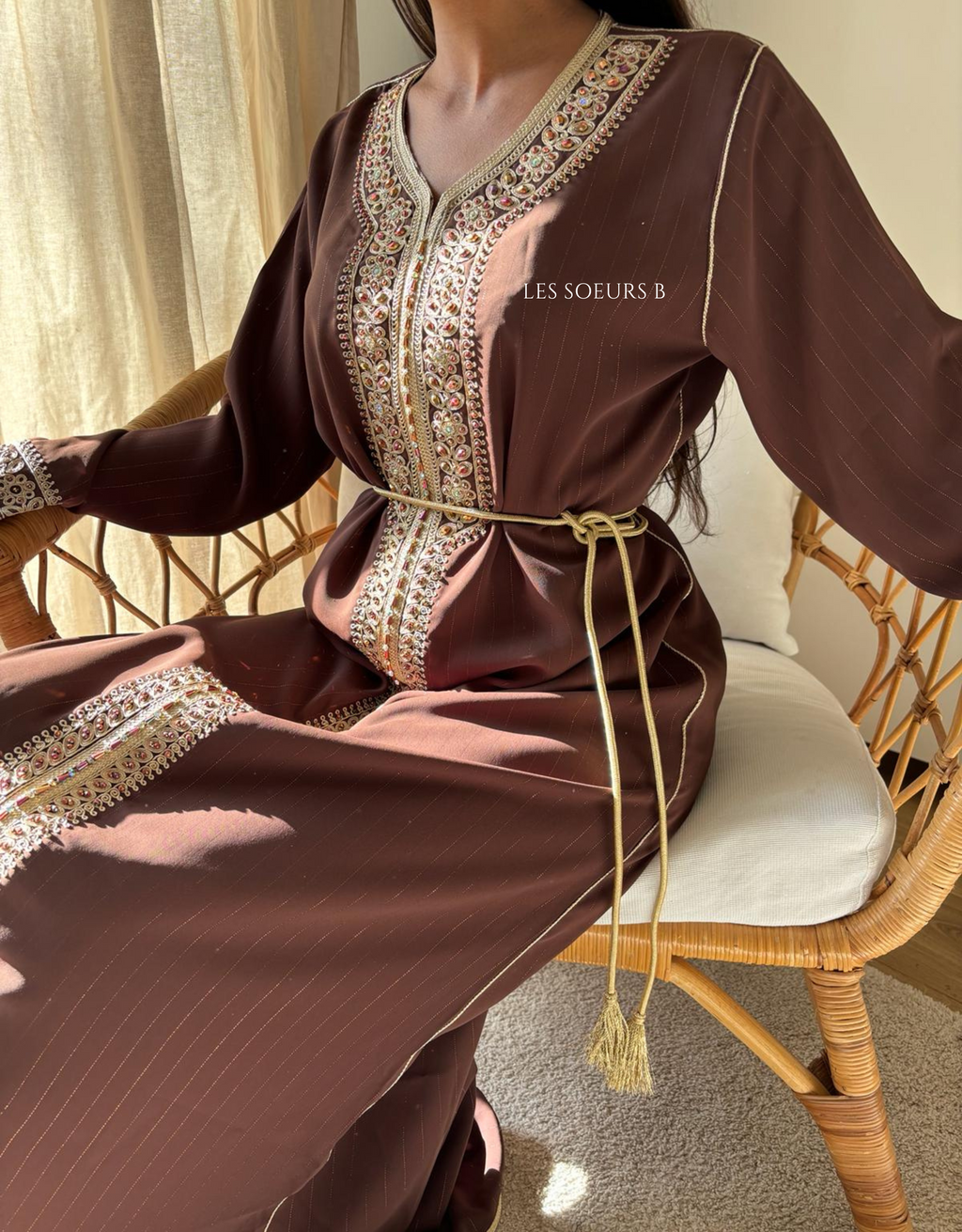 Caftan marron - Réf : 1137