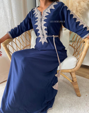 Caftan bleu marine - Réf : 1072