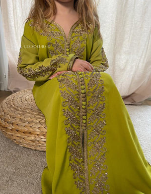 Caftan vert - Réf : 5021