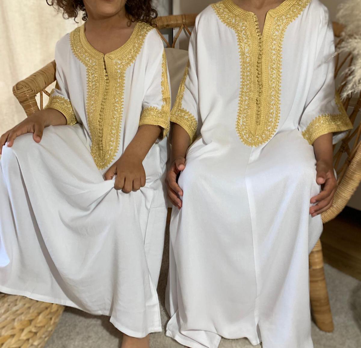 Boy's white abaya - Ref: 6002