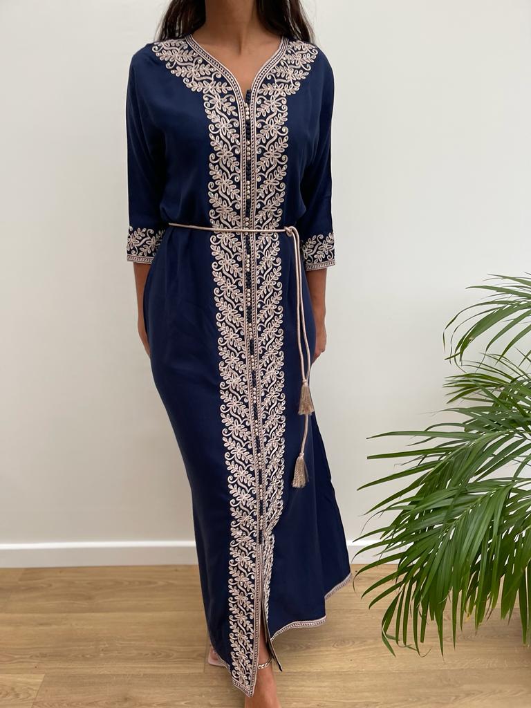 Caftan bleu marine - Réf : 1019